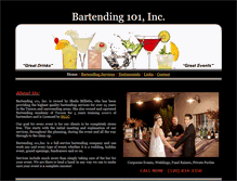 Tablet Screenshot of bartending101inc.com